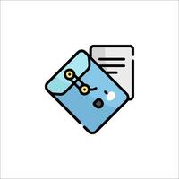 A blue envelope with a clock on it vector