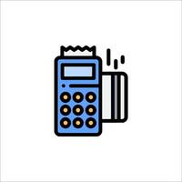 A credit card machine icon on a white background vector