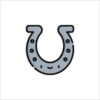 A horseshoe icon on a white background vector