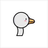 A cartoon duck head with a pink nose vector