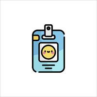 A smiley face on a badge icon vector