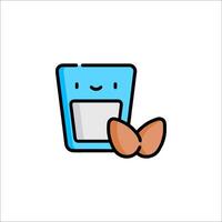 A blue container with a smiley face on it vector