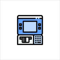 A computer with a monitor and keyboard icon vector