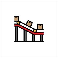 A roller coaster with boxes on it vector