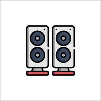 Two speakers on top of each other on a white background vector