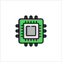 A computer processor icon on a white background vector