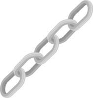 3D Isometric Chain Link vector