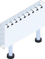Isometric Empty Billboard Illustration vector