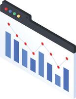 Data Analytics Browser Window Icon vector