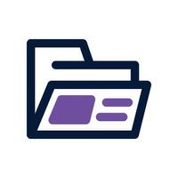 Folder icon. dual tone icon for your website, mobile, presentation, and logo design. vector