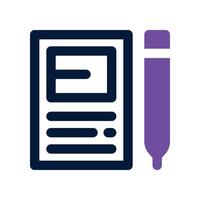Report icon. dual tone icon for your website, mobile, presentation, and logo design. vector