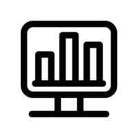 Bar Chart icon. line icon for your website, mobile, presentation, and logo design. vector