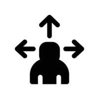 Decision icon. glyph icon for your website, mobile, presentation, and logo design. vector