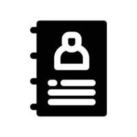 Contact Book icon. glyph icon for your website, mobile, presentation, and logo design. vector