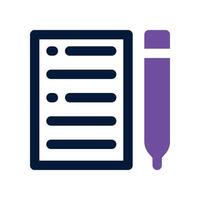 Contract icon. dual tone icon for your website, mobile, presentation, and logo design. vector