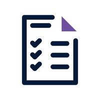 Check List icon. dual tone icon for your website, mobile, presentation, and logo design. vector