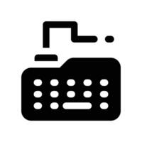 Keyboard icon. glyph icon for your website, mobile, presentation, and logo design. vector