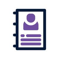 Contact Book icon. dual tone icon for your website, mobile, presentation, and logo design. vector
