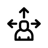 Decision icon. line icon for your website, mobile, presentation, and logo design. vector