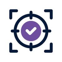 Goal icon. dual tone icon for your website, mobile, presentation, and logo design. vector