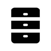 File Cabinet icon. glyph icon for your website, mobile, presentation, and logo design. vector