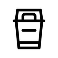 Bin icon. line icon for your website, mobile, presentation, and logo design. vector