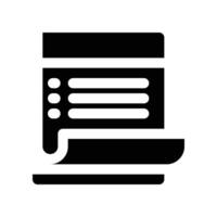Notes icon. glyph icon for your website, mobile, presentation, and logo design. vector