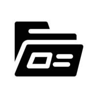 Folder icon. glyph icon for your website, mobile, presentation, and logo design. vector