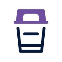 Bin icon. dual tone icon for your website, mobile, presentation, and logo design. vector