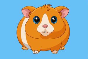 Realistic Guinea Pig Illustration for Graphic Design Projects High Quality, Detailed, and Versatile Artwork vector