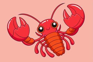 Realistic Lobster Illustration for Graphic Design Projects High-Quality, Detailed, and Versatile Artwork vector