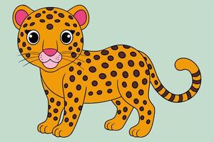 Realistic Leopard Illustration for Graphic Design Projects High Quality, Detailed, and Versatile Artwork vector