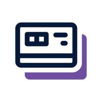 credit card icon. dual tone icon for your website, mobile, presentation, and logo design. vector