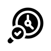 time tracking icon. glyph icon for your website, mobile, presentation, and logo design. vector