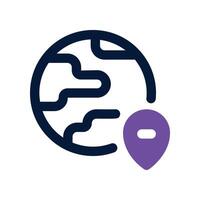worldwide icon. dual tone icon for your website, mobile, presentation, and logo design. vector