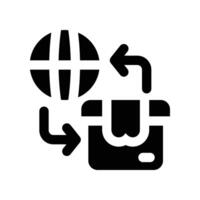 global distribution icon. glyph icon for your website, mobile, presentation, and logo design. vector