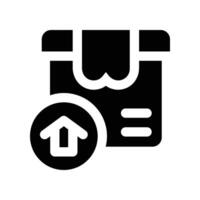 export icon. glyph icon for your website, mobile, presentation, and logo design. vector