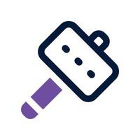 mallet icon. dual tone icon for your website, mobile, presentation, and logo design. vector