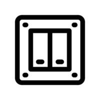 light switch icon. line icon for your website, mobile, presentation, and logo design. vector