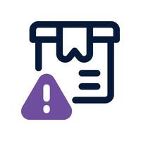 alert icon. dual tone icon for your website, mobile, presentation, and logo design. vector