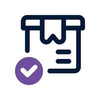 order icon. dual tone icon for your website, mobile, presentation, and logo design. vector