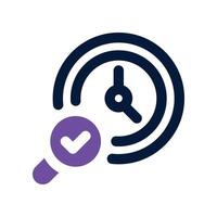 time tracking icon. dual tone icon for your website, mobile, presentation, and logo design. vector