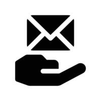 mail icon. glyph icon for your website, mobile, presentation, and logo design. vector
