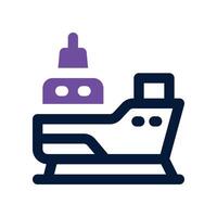 cargo ship icon. dual tone icon for your website, mobile, presentation, and logo design. vector