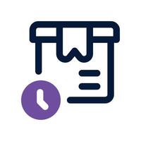 delivery time icon. dual tone icon for your website, mobile, presentation, and logo design. vector