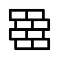 brick icon. line icon for your website, mobile, presentation, and logo design. vector