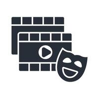comedi movie icon. .Editable stroke.linear style sign for use web design,logo.Symbol illustration. vector