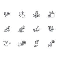 migration icon set..Editable stroke.linear style sign for use web design,logo.Symbol illustration. vector