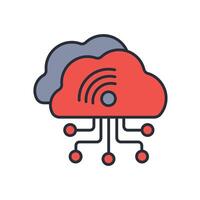 iot icon. .Editable stroke.linear style sign for use web design,logo.Symbol illustration. vector