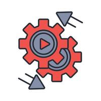 automation icon. .Editable stroke.linear style sign for use web design,logo.Symbol illustration. vector